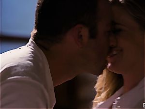 Mona Wales has a romantic love session with her cool fellow