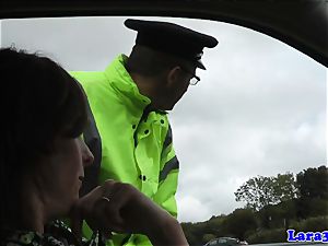 Caught stroking mature pounds patrol cop