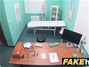 fake hospital toilet room deep throat and boning